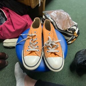 Orange Canvas Sneakers